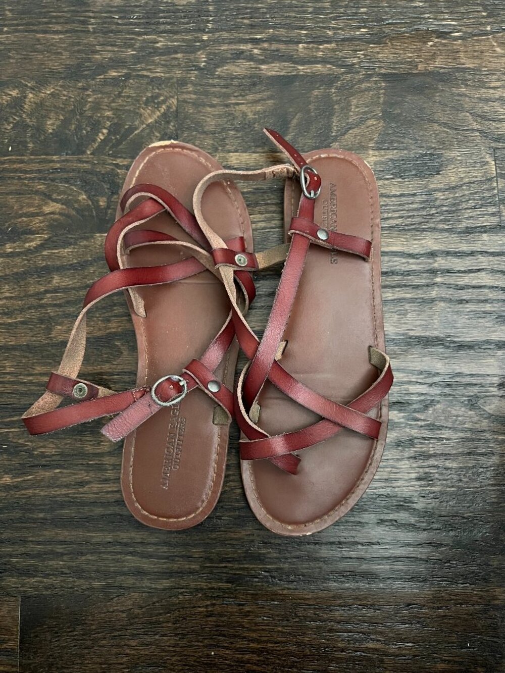 American Eagle Brown Leather Sandals
